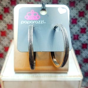 Jungle Stride Silver Hoop Earrings